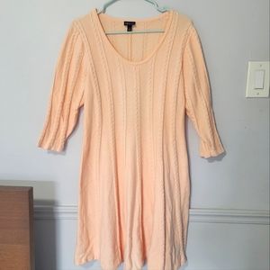 Torrid peach cable sweater women knitted dress size 1